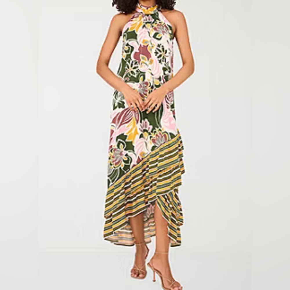 Sam And Jess Womens Sleeveless Floral High-Low Maxi Dress